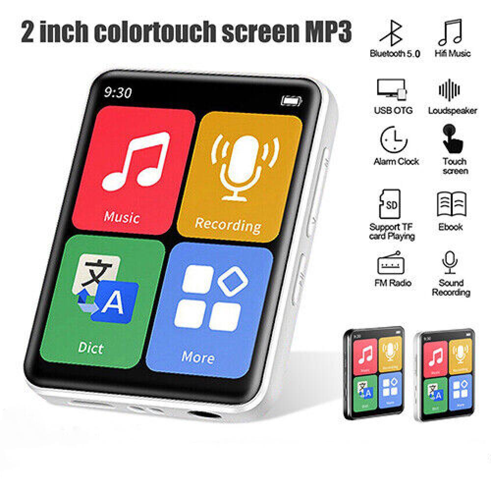 MP4 MP3 Player Bluetooth 5.0 Touch Screen Mini Walkman Student Sport Lossless HIFI Music FM Radio Portable Mp3 Gift Hot Sale