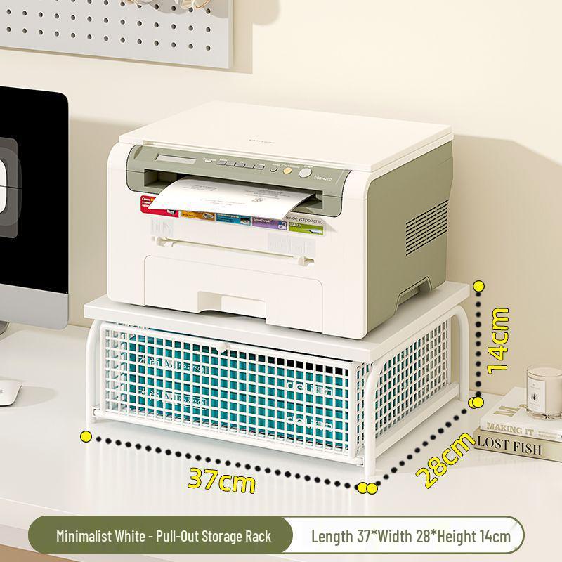 

Двухъярусная стойка для хранения принтера и бумаги формата А4 для офисных столов