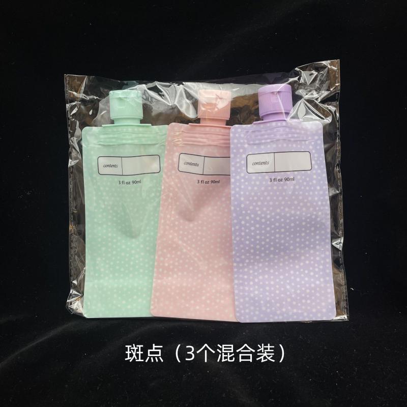 

3/6PCS 90ml Travel Empty Lotion Dispensing Bags Reusable Liquid Leakproof Squeeze Bags Shampoo Cosmetic Storage Bottles