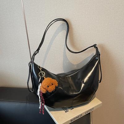 Retro Tasche Damen Große Kapazität Herbst und Winter Freizeit Nischendesign Schulter Messenger Bag Pendler Knödeltasche