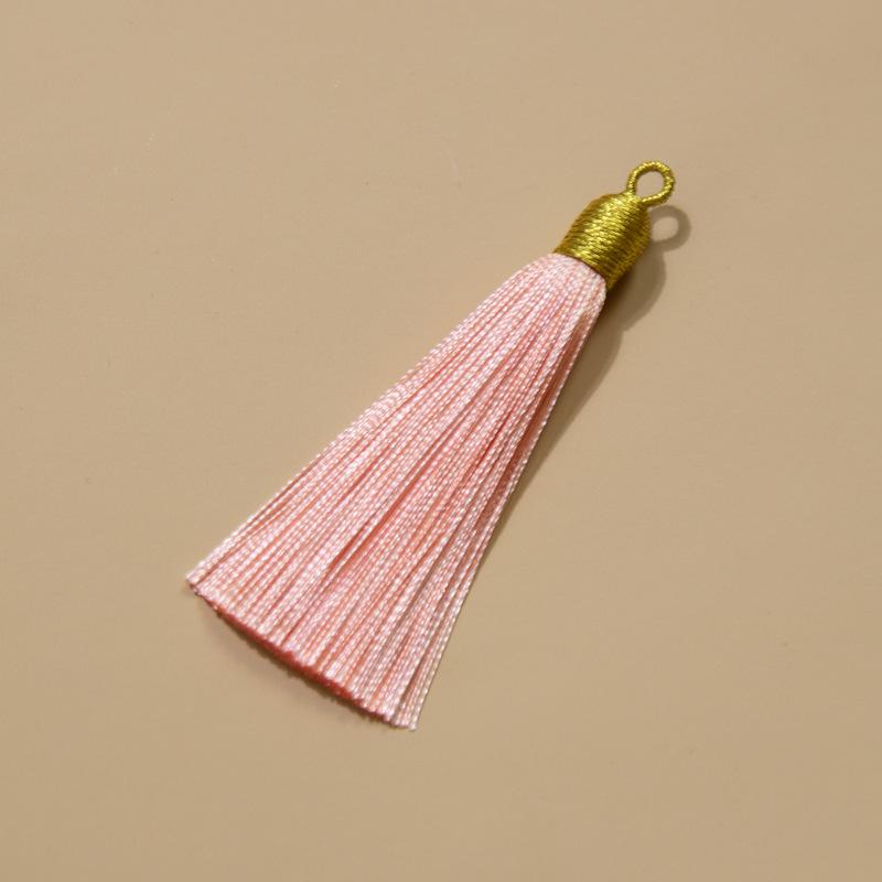 8Cm Pull Ring Gold Silk Threaded Cap Fringed Spike Polyester Fringed Antique Hanging Spike Bookmark Sachet Jewelry Accessories