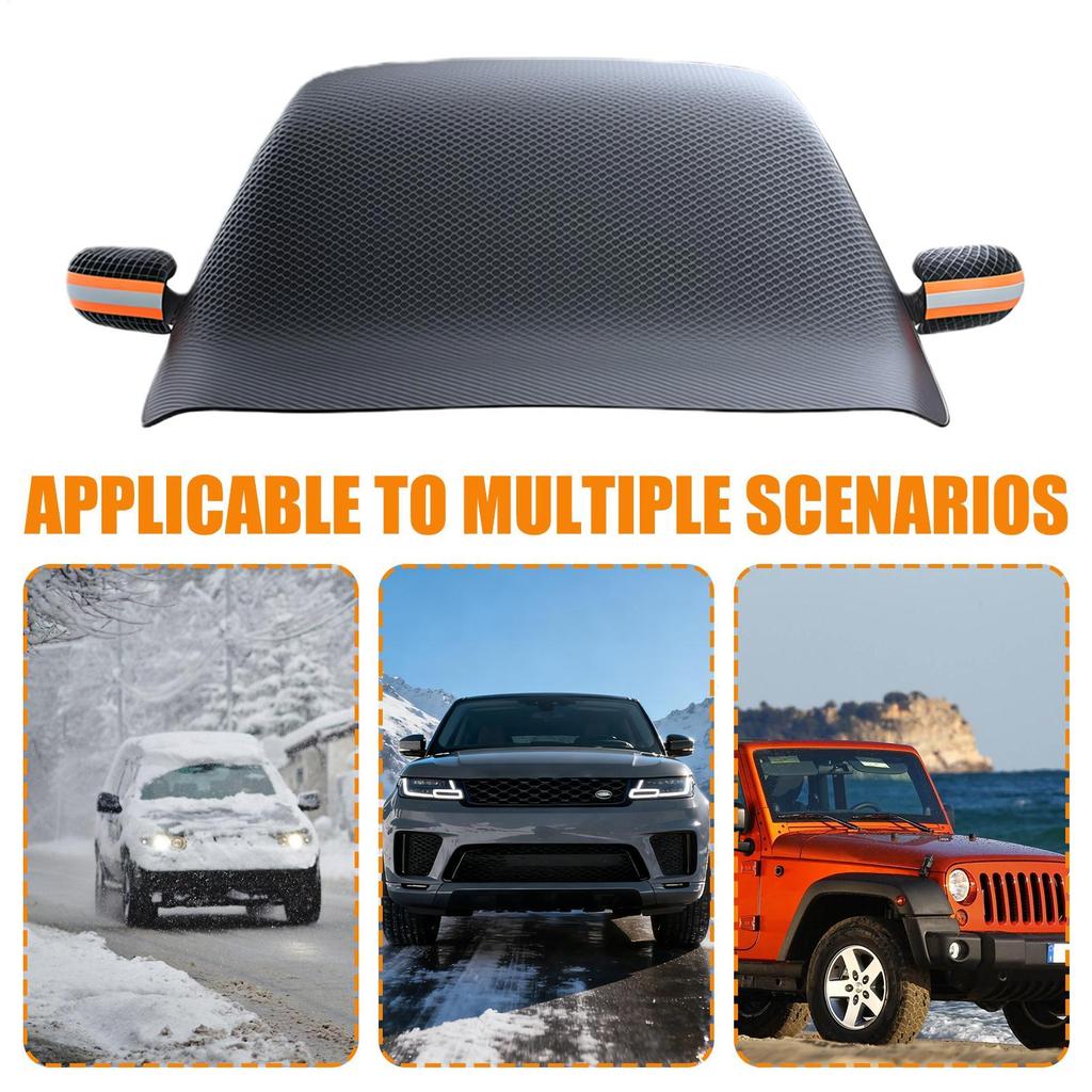 Magnetic Windshield Snow Cover Triple Layer Insulation Oxford Cloth Foldable Secure Protection Windshield Magnet Snow Cover