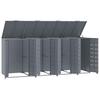 4 Ton Waste Bin Enclosure Gray 276 X 79 X 117 Cm Steel