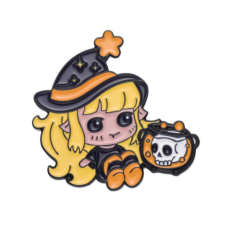 Cartoon Character Adorable Brooch Magical Elf Charming Alloy Pin For Bags Accessories And