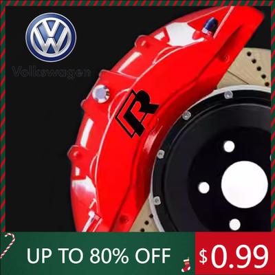 2026 Hot For VOLKSWAGEN VW 4Pcs R Logo Car Brake Caliper Stickers Disc Racing Tuning Decals for Volkswagen VW GOLF GTI R Line MK