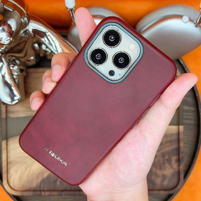 

Подходит для чехла для телефона Apple 15promax, Магнитная кожа, Полная защита для iPhone14/13, 12 Противоударный мужской кожаный чехол iPhone 12 6.1 inch