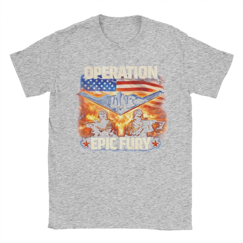 Operation Epic Fury Us Military Operations T Shirt Summer Fashion T Shirts Cotton Top Tees ShortSleeve Streetwear Tops