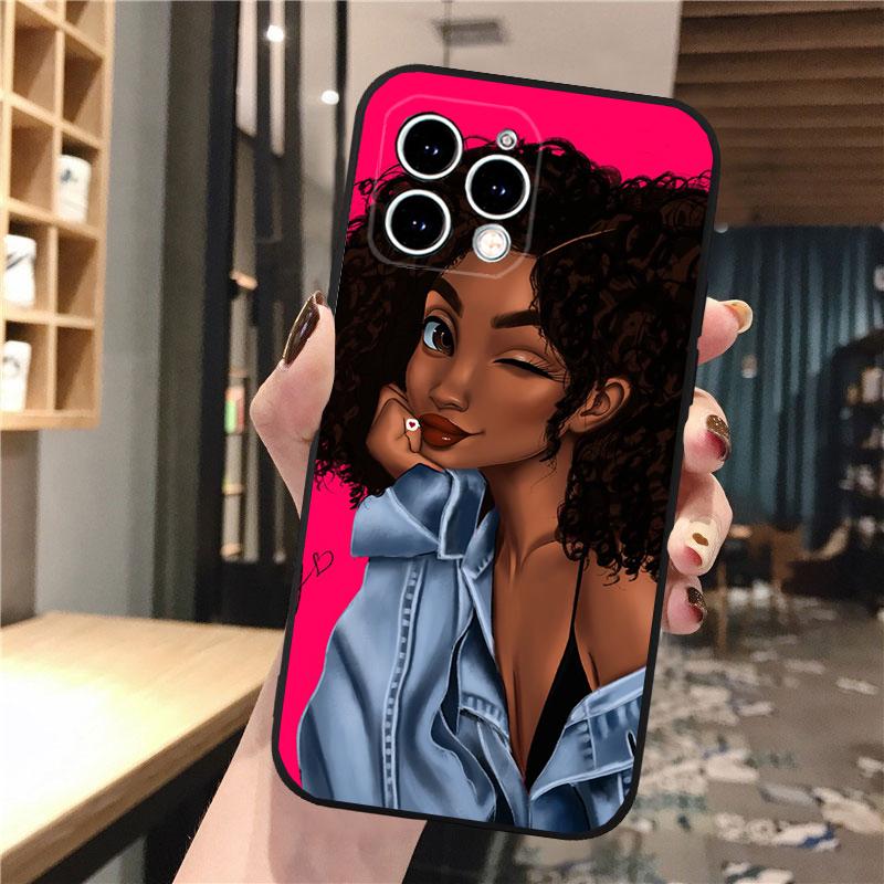 Phone Case For iphone 17 Pro Max 17 Pro Air 16 15 14 13 Pro Max 15 16 Pro 15Plus Melanin girl iPhone 17ProMax