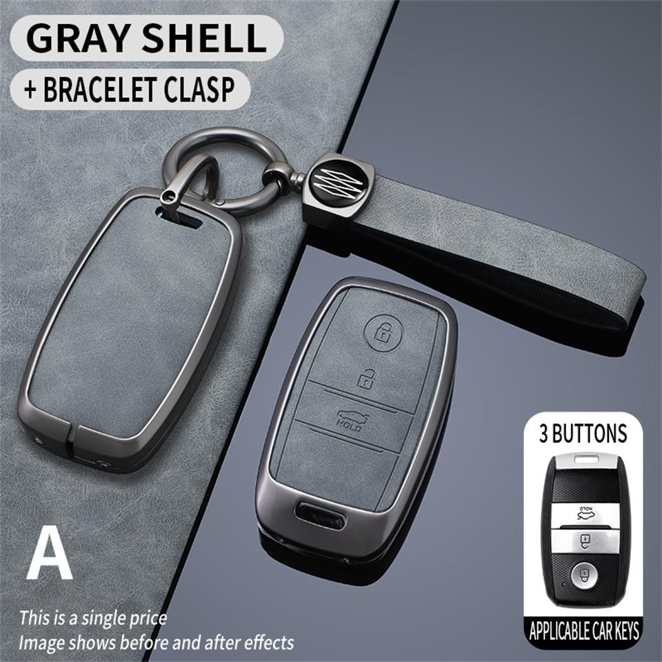 

Чехол для ключей от машины для Kia Sportage 2019 Rio 3 Ceed Sorento Picanto Cerato Soul Optima 4 2011 Niro X Line Stinger Forte K7 K5 K3 K2 серый