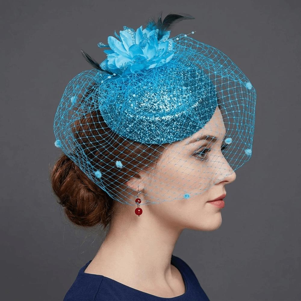 Wave Point Bridal Headdress Mesh Wedding Veil Hat Exquisite Felt Fascinator Hat  Bridal