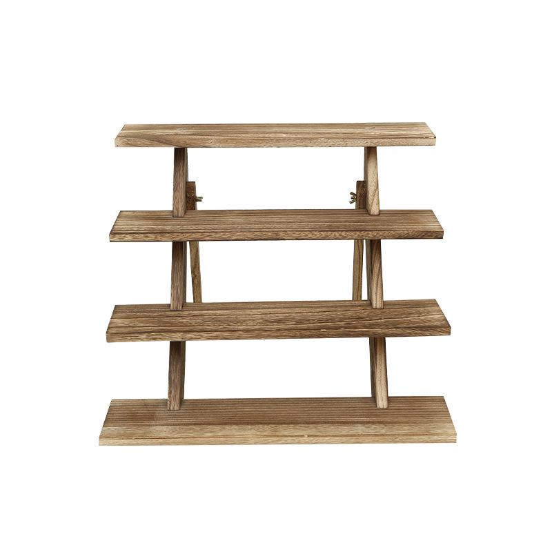Espositore in Legno a Gradini per Statuette, Oli Essenziali e Pasticcini