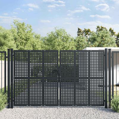 Vidaxl Garden Gate, Anthracite, 300X200 Cm, Steel