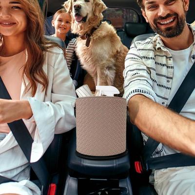 Seat Back Garbage Can Headrest Garbage Bin Car Trash Can Road Trip Must-Have Car Water Bottle Organizer With Lanyard For Taxi