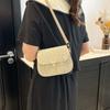 2025 New Versatile Shoulder Messenger Bag Summer Woven Bag Women's Small Fresh Lace Flower Woven Saddle Bag