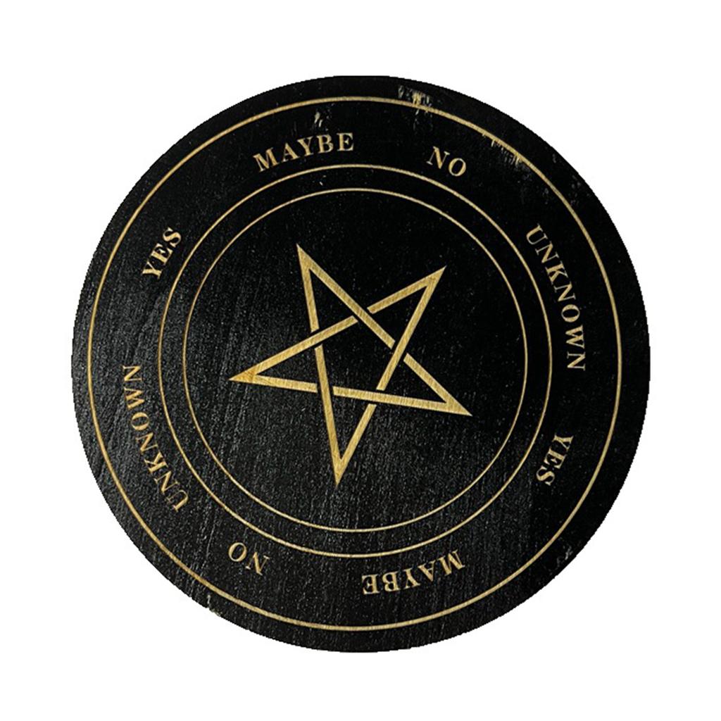 Star Pendulum Board Dowsing Divination Board Double Sided Wooden Ouija Boards Metaphysical Message Board Altar Supplies
