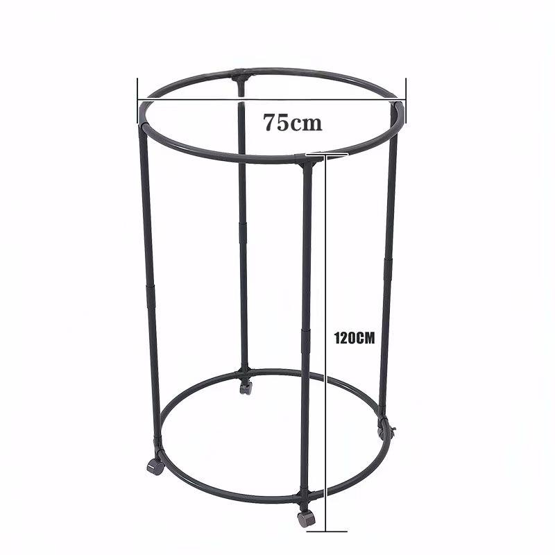 Rotatable Clothes Rack with Wheels, Multi-functional Wardrobe and Outdoor Display/Drying Rack