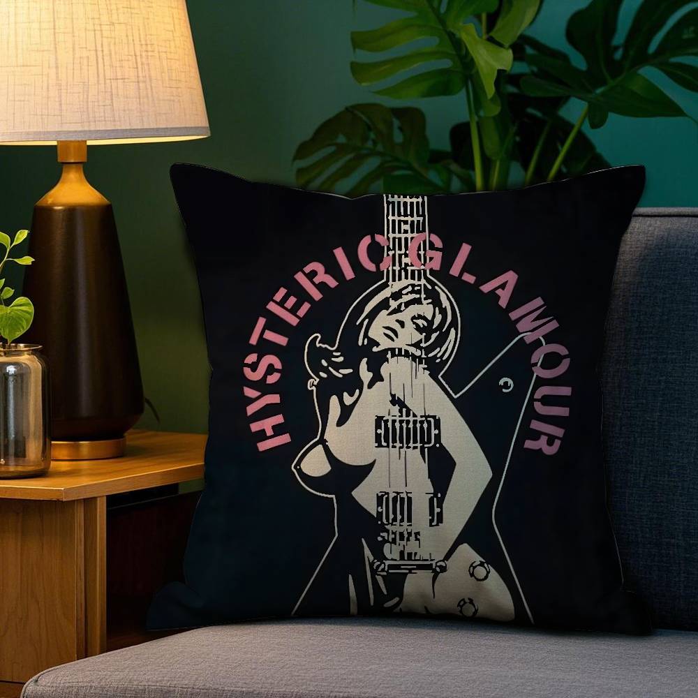 HHystericS GGlamour Pillow Case Plush Fabric Soft Double Sided Print Sofa Cushion Cover Throw Pillow Covers