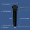 Ebony Guitar Bridge Pins with Bridge Pin Puller Set Bass Guitar Bridge Pegs Stringed Instruments String Nail Remover