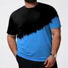 Men's Gradient Print T-Shirt - Crew Neck, Short Sleeve, Casual, Stylish & Breathable