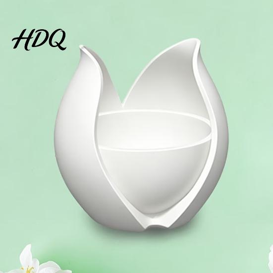 Modern Home Decor Planter Tulip Flower Shape Planter 3D Printed Decorative Pot Soil Cultivation Bowl Pot Minimalist Plant Container for Office Desk