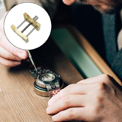 Fixed Base for Watchmaker Business Use Brass Watch Movement Holder Clamp Multifunction Watches Repair Accessory Tools