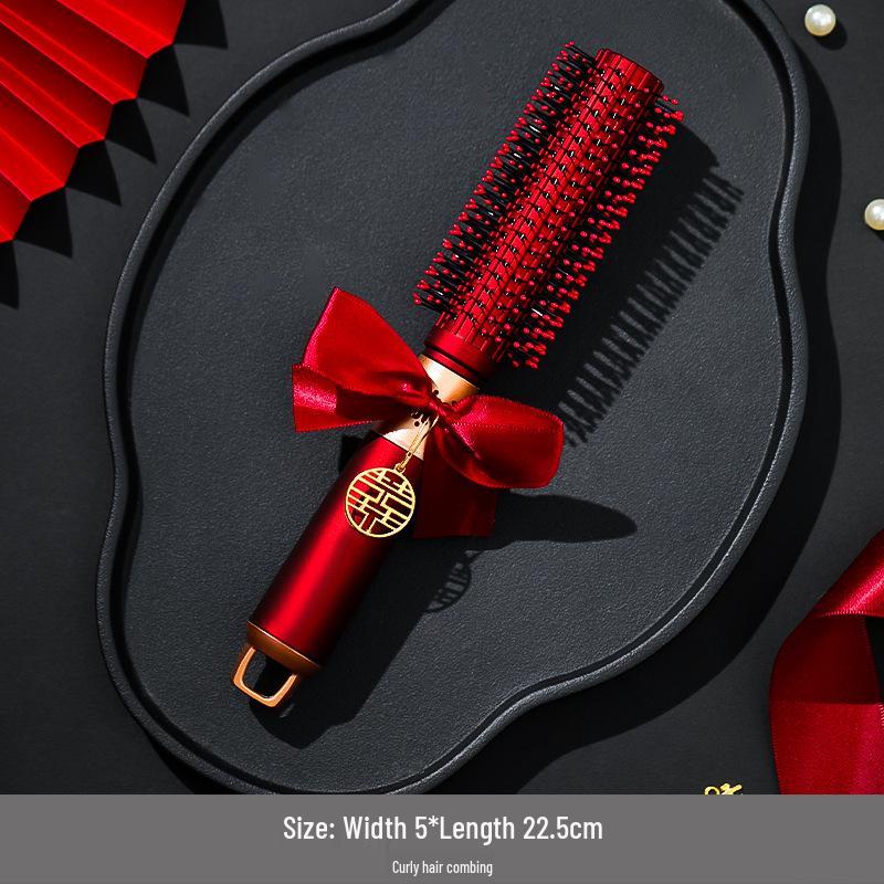 High-End Red Wedding Cushion Comb Set for Women – Complete Dowry Joy Comb Pair