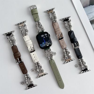 For Apple Watch Band High Quality Leather Strap Men for Series 9 7 8 5 6 SE3 Ultra 2 49mm 44mm 40mm Watch Band 45mm 41mm 38 42mm
