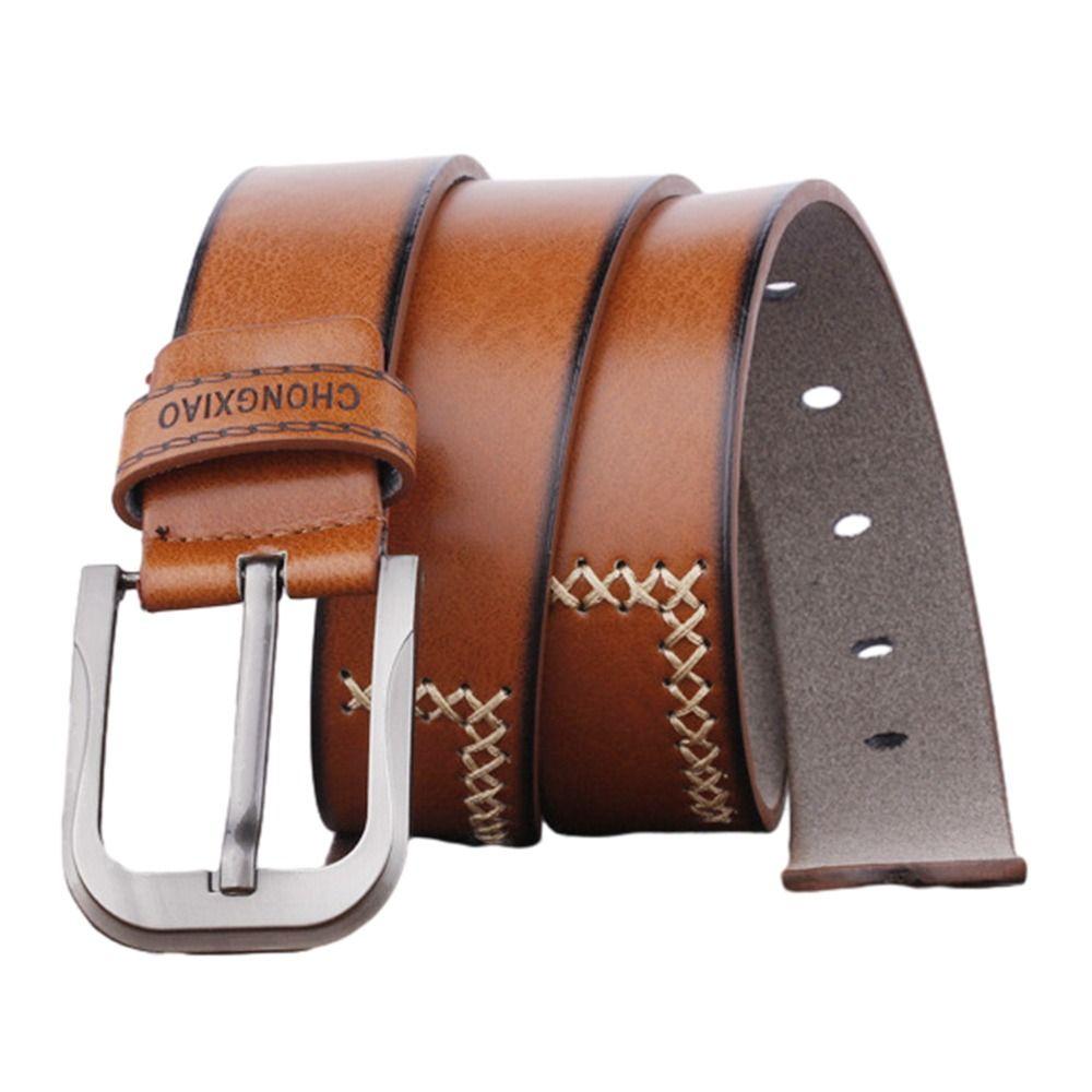 Cowboy Pin Buckle Waistband Vintage Business Belts All-match Leather Belt Men's Belt