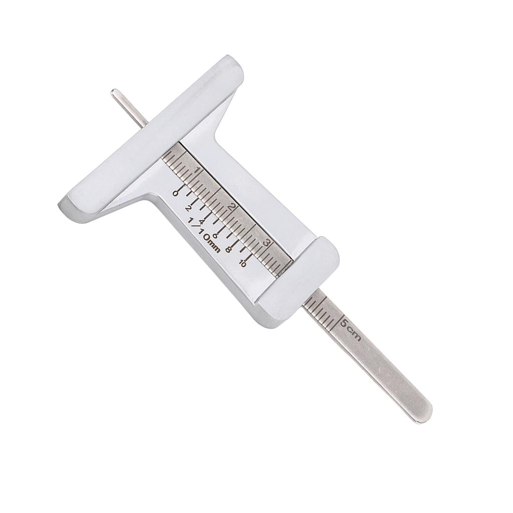 0 to 50mm Tire Thread Depth Gauge Stainless Steel Portable Depth Meter for Car Motorcycle