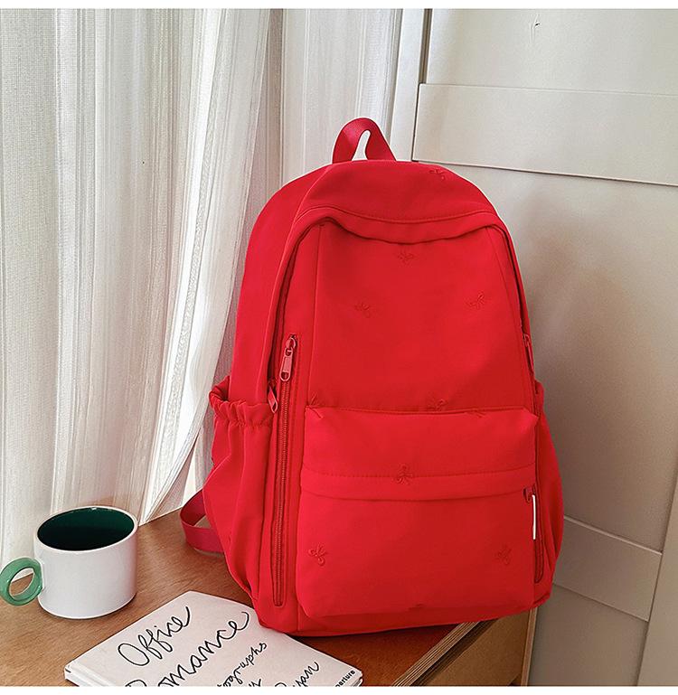Schoolbag New Japanese Ins High Value Fresh and Sweet Candy Bow Backpack Junior High School Students Lightweight Backpack