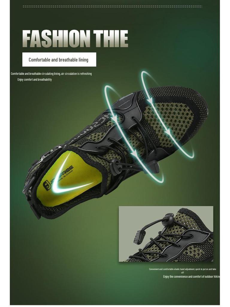 Unisex Cross-Border Canyoning & Hiking Shoes: Amphibious, Wear-Resistant, Non-Slip, Breathable, Large Sizes Available.