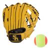 Fukuoka SoftBank Hawks X GP Baseball Glove for Magic Soft Ball 37040 (GP) Toddlers, Catch, 8-inch, Included, Yellow, Right-Handed Throw,