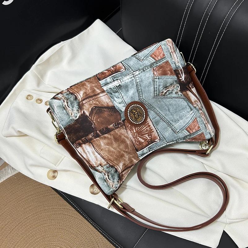 Новые модные женские сумки большой емкости сумки через плечо решетчатые сумки на молнии — фото 9