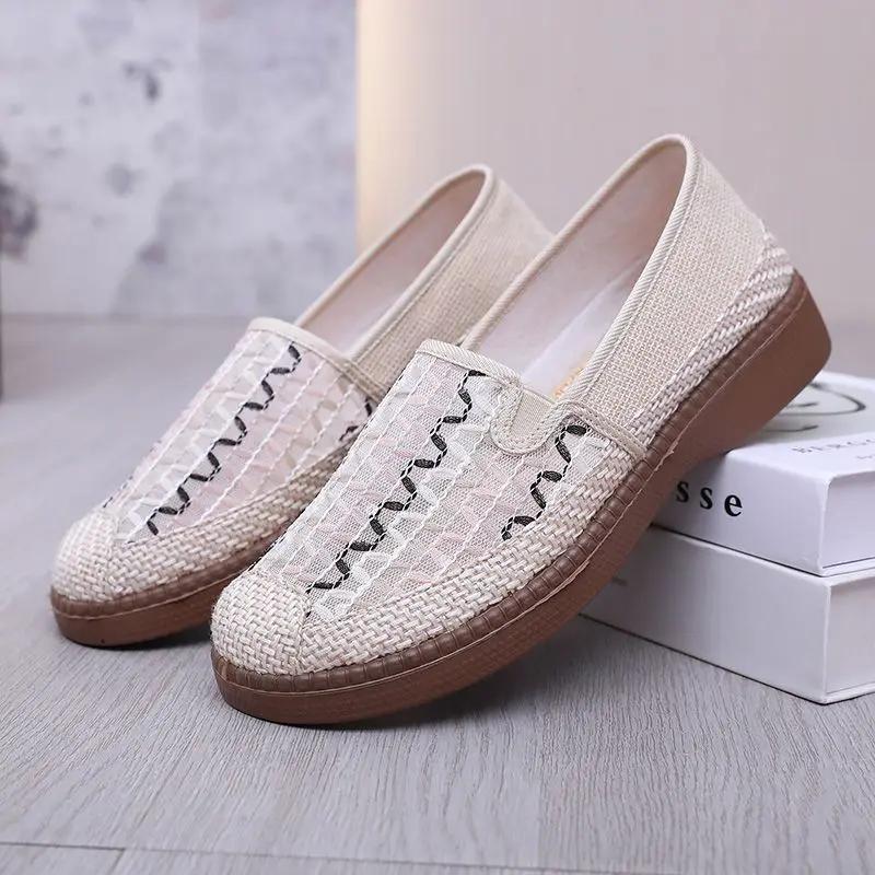 

Модная Удобная и Элегантная Обувь Слипоны с Перфорацией для Женщин Эстетичный Дизайнерский Роскошный Модный 2025 Повседневный Корейский Женский Обувной Распродажа 41