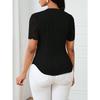 Women's Casual Summer/ Spring Printed Short-sleeved V-neck Blouse Shirt