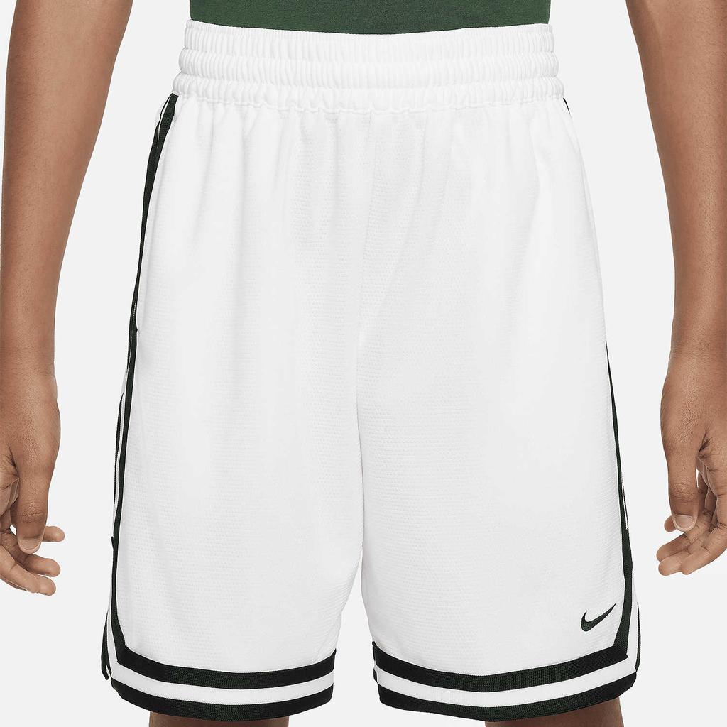 Nike Kids Basketball Shorts Elastic Logo Loose Casual Shorts Kids Shorts White FJ6802-100