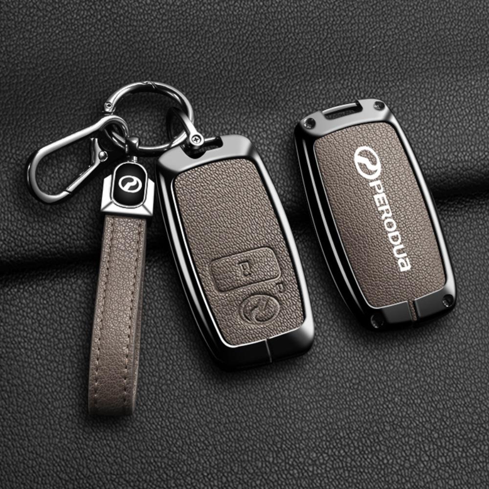For PERODUA Toyota Car Key Cover Metal Shell Protector for Men Women with Remote Control