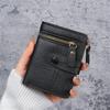 Compact Slim Wallet for Women Featuring Multiple Card Slots, a Zipper, And Button Closure