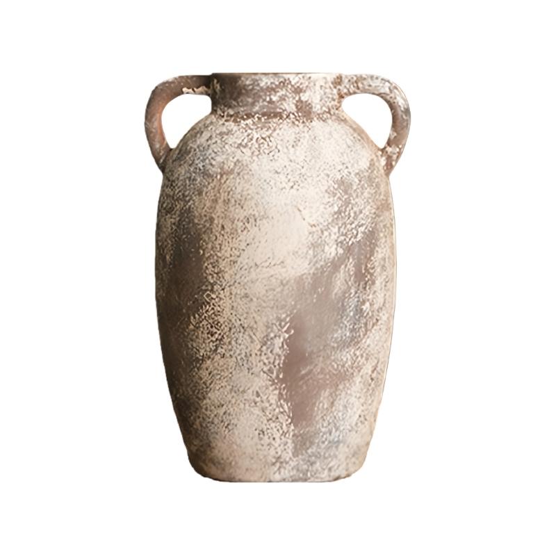 Ceramic Flower Vases Farmhouses Rustics Vases,Handcrafted Weathered Pottery Vases Terracotta Flower Vases Home Decors