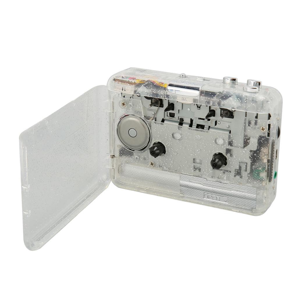 Převodník kazet na MP3 Multifunkční HiFi Stereo Zvuk Retro Inovativní Průhledné Pouzdro USB