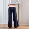 Women's New Low-waisted Trousers Trousers Trousers Casual Collision Splicing Wide-legged Trousers