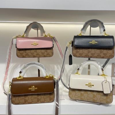 Bolso pequeño cuadrado portátil premium bolso de mano con estampado retro nuevo de otoño bolso de hombro bandolera de moda versátil