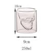 Hi Coffee Mug Double Crystal Skull Head Glass Cup Whisky Wine Vodka Bar Club Pivo Sklenice na víno