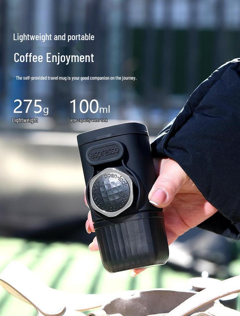 Compact Portable Dual-Use Italian Coffee Maker for Travel & Home