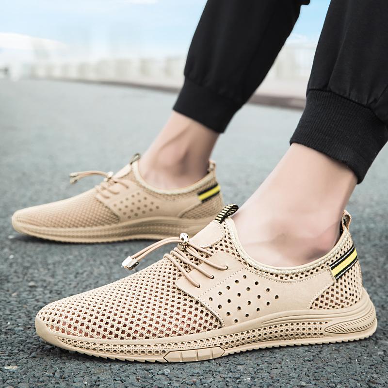 Fashion Men Outdoor Antiskid Sandals Summer Mesh Breathable Casual Shoes Anti Slip Flat Designer Beach Shoes Fashion Quality Hiking Shoe