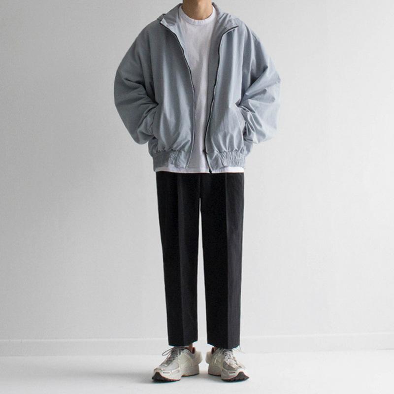 Podzimní pánská bunda Korejský styl Trendy Všestranná baseballová uniforma Ležérní s kapucí Volná Trendy Jarní a podzimní bunda