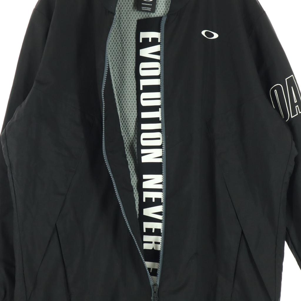 Oakley One Point Logo Long Sleeve Zip Nylon Jacket L Black Men's Used