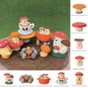 Resin Christmas Fairy Tale Figures With Mushroom Forest Decor For Holiday Collectors