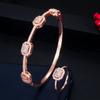 Ki0105 Personalized Women'S Bracelet Ring Set Sparkling Micro-Zircon Real Gold Plating