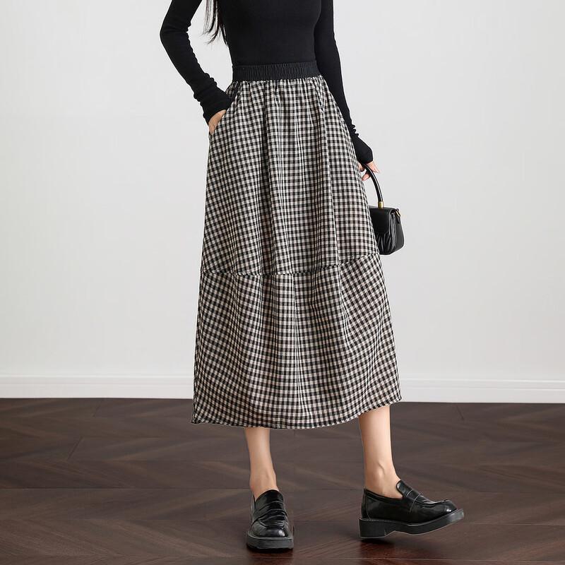 Demana Women's Striped Lantern Midi Skirt